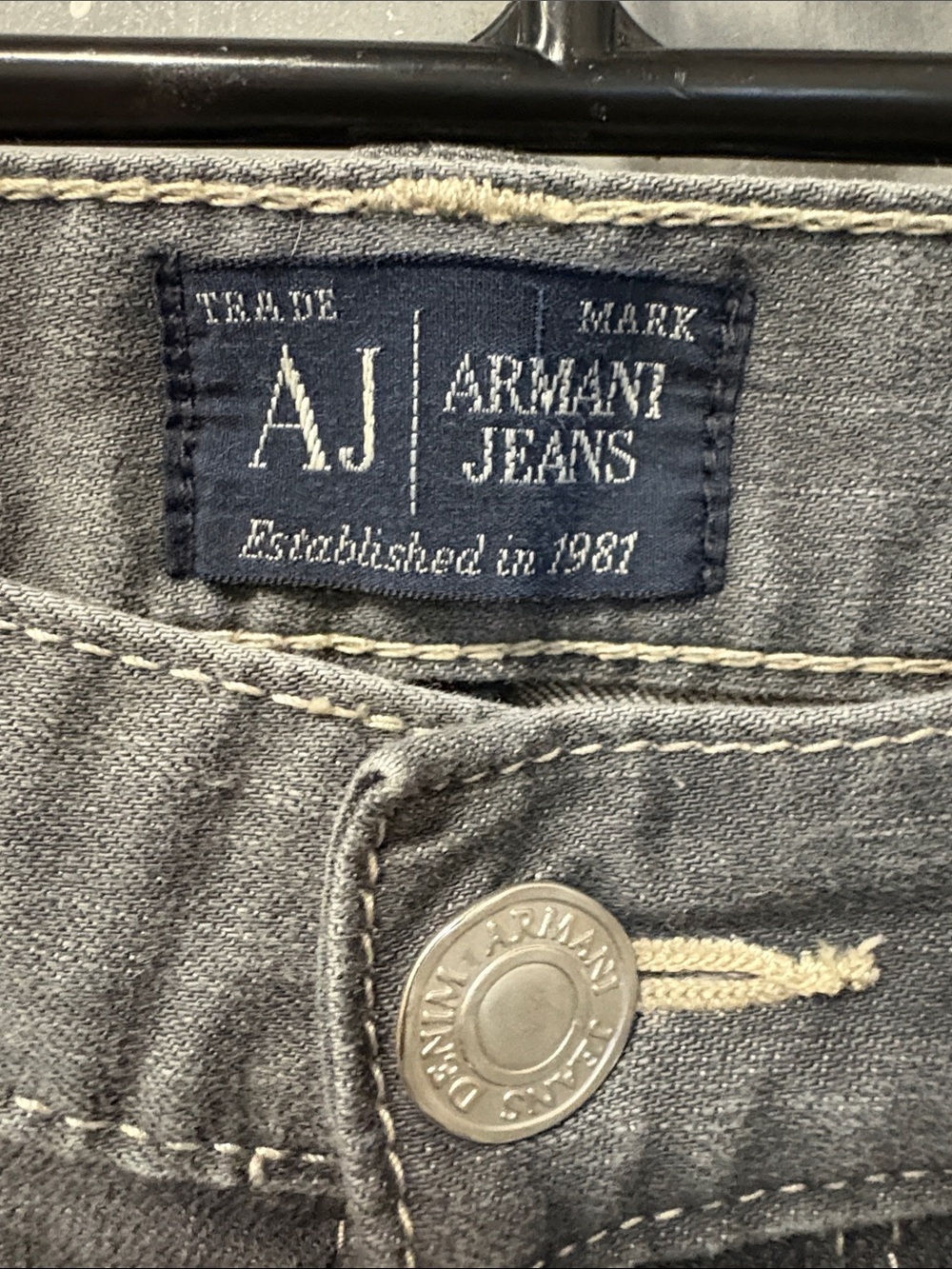 Armani Jeans Men's Straight Gray Denim Jeans